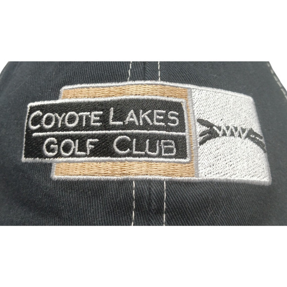 VTG Coyote Lakes Golf Club Blk Legendary Hat Baseball Cap, Adjustable Back Strap - Picture 2 of 6
